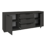 Μπουφές Doha pakoworld σε ανθρακί απόχρωση 210x45x80.5εκ - Image 2