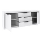 Μπουφές Doha pakoworld σε λευκή απόχρωση 210x45x80.5εκ - Image 2