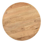 Τραπέζι σαλονιού Coffelty Inart μασίφ ξύλο ακακίας - λευκό μέταλλο Φ90x40εκ - Image 5