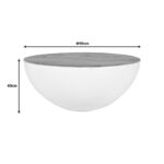 Τραπέζι σαλονιού Coffelty Inart μασίφ ξύλο ακακίας - λευκό μέταλλο Φ90x40εκ - Image 7