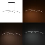 Φωτιστικό οροφής δίφωτο led Frenzie pakoworld μέταλλο σε μαύρη απόχρωση 70x2x10εκ - Image 2