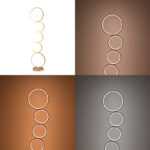 Φωτιστικό δαπέδου Chemal pakoworld led μέταλλο σε χρυσή απόχρωση Φ30x130εκ - Image 2