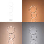 Φωτιστικό δαπέδου Chemal pakoworld led μέταλλο σε λευκή απόχρωση Φ30x130εκ - Image 2