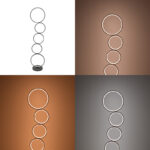 Φωτιστικό δαπέδου Chemal pakoworld led μέταλλο σε μαύρη απόχρωση Φ30x130εκ - Image 2