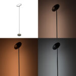 Φωτιστικό δαπέδου Rita pakoworld led μέταλλο σε μαύρη απόχρωση Φ25x160εκ - Image 2