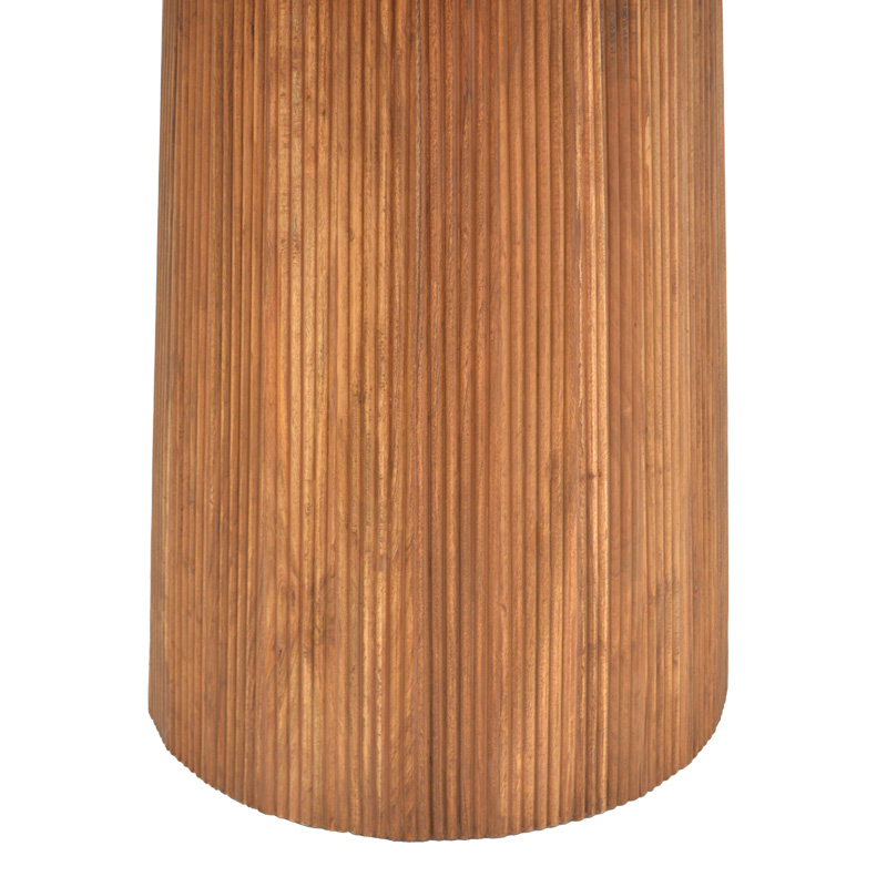 379-000018-2 Τραπέζι Tully pakoworld μασίφ ξύλο ακακίας σε φυσική απόχρωση Φ120x75εκ - Image 3