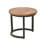 Τραπέζι σαλονιού Frina pakoworld σετ 3τεμ mango ξύλο σε καρυδί απόχρωση με πόδι μαύρο μέταλλο - Image 6