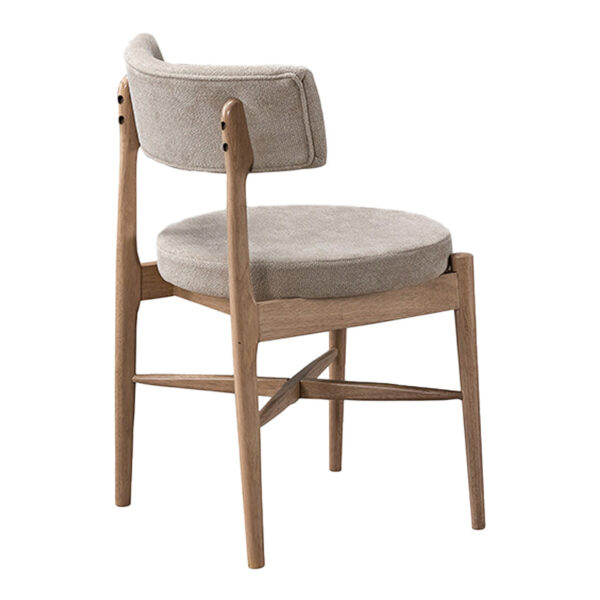 Καρέκλα Raudi pakoworld rubberwood σε φυσική-μπεζ απόχρωση 45.5x45.5x81εκ - Image 2