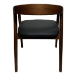 Πολυθρόνα Hogie pakoworld rubberwood καρυδί- μαύρο pu μαξιλάρι 61x60x76εκ - Image 6