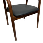 Πολυθρόνα Hogie pakoworld rubberwood καρυδί- μαύρο pu μαξιλάρι 61x60x76εκ - Image 8