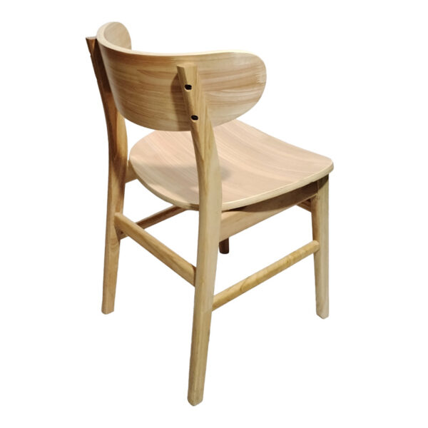 Καρέκλα Lumnia pakoworld rubberwood σε φυσική απόχρωση 46x50x76εκ - Image 3