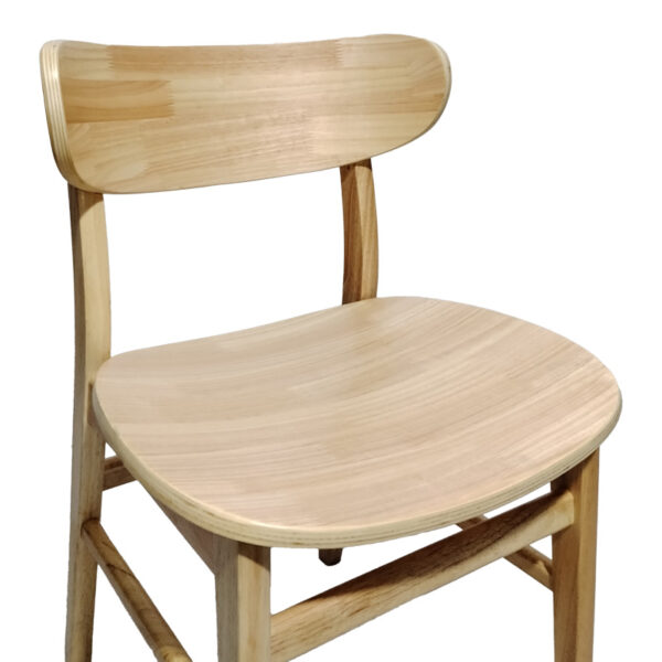 Καρέκλα Lumnia pakoworld rubberwood σε φυσική απόχρωση 46x50x76εκ - Image 6