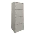 Ντουλάπι-στήλη Soline I pakoworld σε λευκή απόχρωση  40x34.5x120εκ