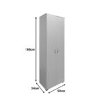 Παπουτσοθήκη-Ντουλάπα Racka pakoworld σε ανθρακί απόχρωση 58x34x186εκ - Image 4