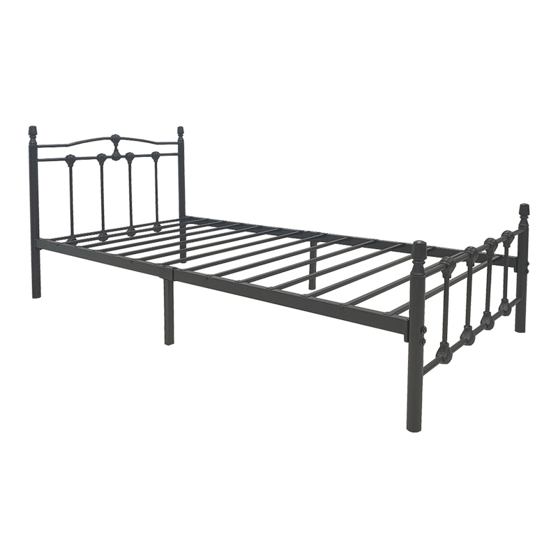 386-000005 Κρεβάτι Wotso pakoworld μεταλλικό σε μαύρη απόχρωση 90x190εκ