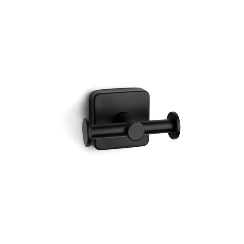 422255_3 Άγκιστρο μπάνιου διπλό QUATTRO 4222 55 Μαύρο ματ KARAG