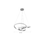 Inlight Κρεμαστό φωτιστικό LED 58W 3CCT (by switch on base) σε χρώμιο D:60cm (6092-A-Chrome) - Image 3