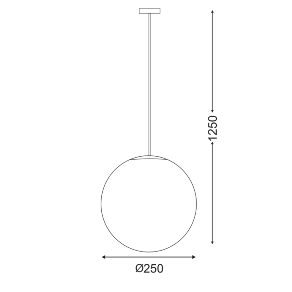 HANG LIGHT PMM Φ250 PMM CLEAR - Image 2