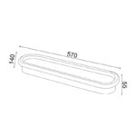 ΟΡΟΦΗΣ Φ/Σ LED 33W DIM CCT 3300LM SOLO ΜΕΤΑΛΛΙΚΟ ΛΕΥΚΟ IP20 57X14X6CM - Image 3