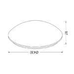 ΕΠΙΤΟΙΧΙΟ/ΟΡΟΦΗΣ Φ/Σ 3ΧΕ27 ΛΕΥΚΟ ΑΚΡΥΛΙΚΟ Φ43ΧΗ9,7CM VEGAS - Image 3