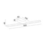 ^ΕΠΙΤΟΙΧΟ Φ/Σ LED 16W 4000K 1040LM ΛΕΥΚΟ ΜΕΤ/ΚΟ IP44 50Χ12Χ4CM PHOEBE - Image 2