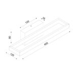 ^ΕΠΙΤΟΙΧΟ Φ/Σ LED 12W 3000K 780LM AELIA ΜΑΥΡΟ ΜΕΤ/ΚΟ IP20 40X12X8CM - Image 2