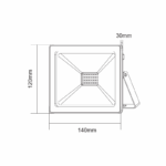 BLACK LED SMD FLOOD LUMINAIRE IP66 30W BLUE 230V - Image 2