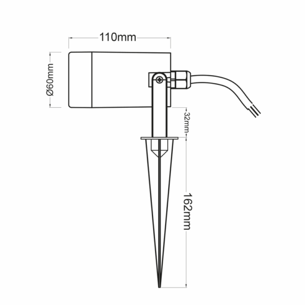 BLACK SPOT LUMINAIRE GU10 MAX. 3W LED IP65 & GARDEN SPIKE - Image 3