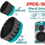 TOTAL ΕΠΑΓΓ. ΣΕΤ ΒΟΥΡΤΣΕΣ ΚΑΘΑΡΙΣΜΟΥ ΔΡΑΠΑΝΟΥ 2 TEM 1/4" Φ-50 & Φ-90mm ΣΚΛΗΡΕΣ (TACH1235)