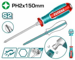 TOTAL ΕΠΑΓΓ. ΚΑΤΣΑΒΙΔΙ ΜΑΓΝ. ΧΤΥΠΗΤΟ ΣΤΑΥΡΟΥ PH2 X 150mm (TGTPH2150)