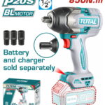 TOTAL ΕΠΑΓΓ. ΜΠΟΥΛΟΝΟΚΛΕΙΔΟ ΜΠΑΤ. Li-ion 20V / 850Nm ΧΩΡΙΣ ΜΠΑΤΑΡΙΑ & ΦΟΡΤΙΣΤΗ (TIWLI20851)
