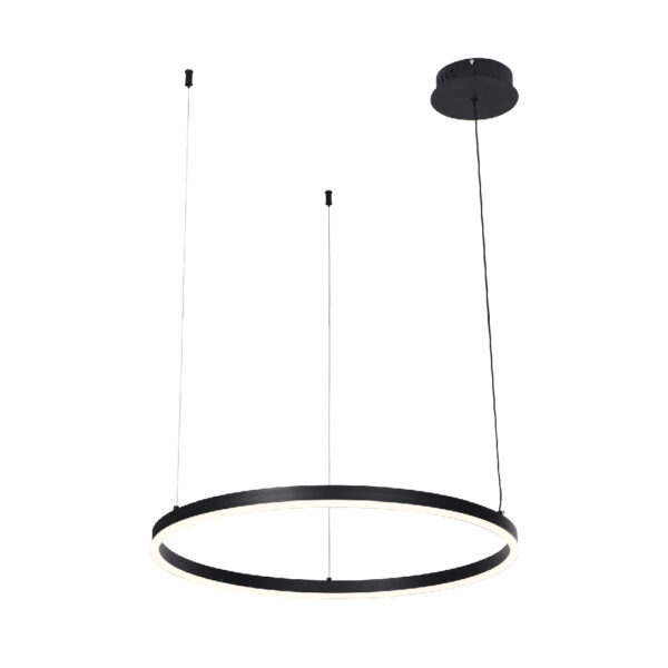 Inlight Κρεμαστό φωτιστικό LED 45W 3CCT (by switch on base) D:100cm (6095-AA-Black) - Image 3