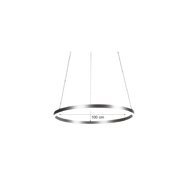Inlight Κρεμαστό φωτιστικό LED 45W 3CCT (by switch on base) D:100cm (6095-AA-Black) - Image 2