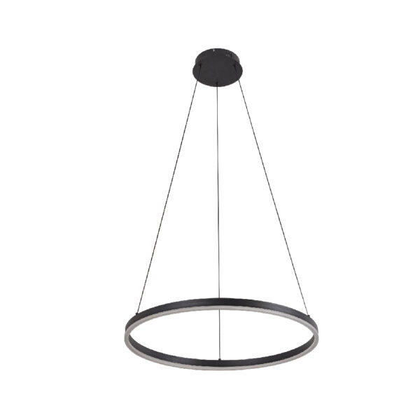 Inlight Κρεμαστό φωτιστικό LED 45W 3CCT (by switch on base) D:100cm (6095-AA-Black) - Image 5