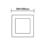 ΝΙΚΕΛ ΜΑΤ ΤΕΤΡΑΓΩΝΟ LED ΠΑΝΕΛ ΟΡΟΦΗΣ 23W 4000K 2120Lm 288x288mm 230V AC Ra80 - Image 2