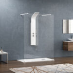 Σταθερό διαχωριστικό ντουζιέρας με διάφανο κρύσταλλο WALKIN 3 White KARAG 118x200cm