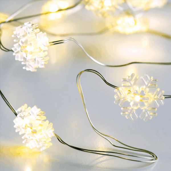 "SNOWFLAKE" Σχέδιο 20LED ΛΑΜΠΑΚ ΣΕΙΡΑ ΘΕΡΜΟ ΛΕΥΚΟ ΑΣΗΜΙ ΚΑΛΩΔ ΧΑΛΚΟΥ&ΜΠΑΤΑΡ 2xAA IP20 2m+10cm 1.2