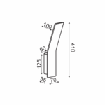 ΕΠΙΤΟΙΧΟ Φ/Σ LED 9W 3000K ΑΛΟΥΜΙΝΙΟ ΜΑΥΡΟ 40X7X12CM ZEN - Image 2