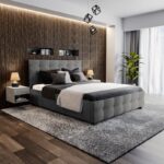 Κρεβάτι Roi pakoworld 160x200 ύφασμα ανθρακί + αποθηκευτικό χώρο - Image 2