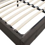 Κρεβάτι Roi pakoworld 160x200 ύφασμα ανθρακί + αποθηκευτικό χώρο - Image 9