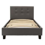 Κρεβάτι Mago pakoworld  ύφασμα ανθρακί 100x200εκ - Image 2