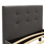 Κρεβάτι Mago pakoworld  ύφασμα ανθρακί 100x200εκ - Image 4