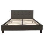 Κρεβάτι Mago pakoworld ύφασμα ανθρακί 150x200εκ - Image 2