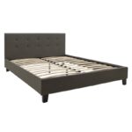 Κρεβάτι Mago pakoworld ύφασμα ανθρακί 150x200εκ - Image 3