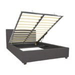 Κρεβάτι Molito pakoworld ύφασμα σε ανθρακί απόχρωση με αποθηκευτικό χώρο120x200εκ - Image 2