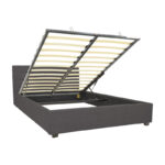 Κρεβάτι Molito pakoworld ύφασμα σε ανθρακί απόχρωση με αποθηκευτικό χώρο160x200εκ - Image 2