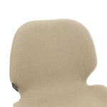 Σκαμπό bar Impel pakoworld μεταλλικό μαύρο-ύφασμα μπεζ - Image 5