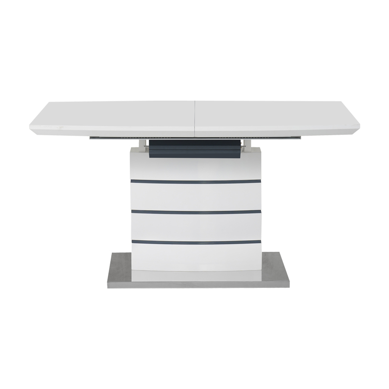 029-000264-3 Τραπέζι επεκτεινόμενο Darsile Inart λευκό με γκρι-ανθρακί mdf 140-180x90x76εκ - Image 4