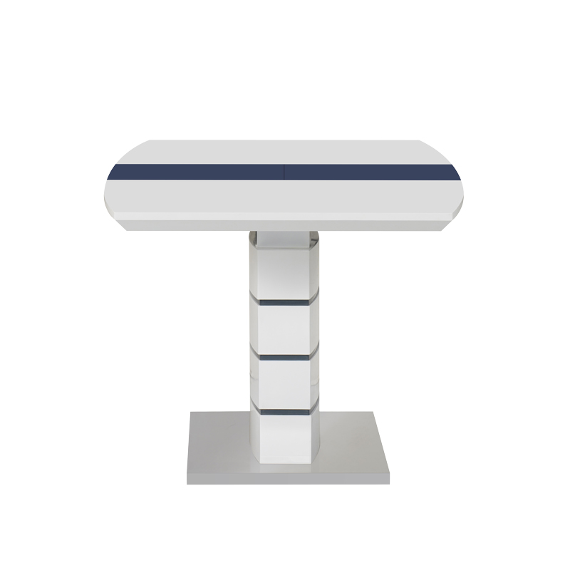 029-000264-4 Τραπέζι επεκτεινόμενο Darsile Inart λευκό με γκρι-ανθρακί mdf 140-180x90x76εκ - Image 5