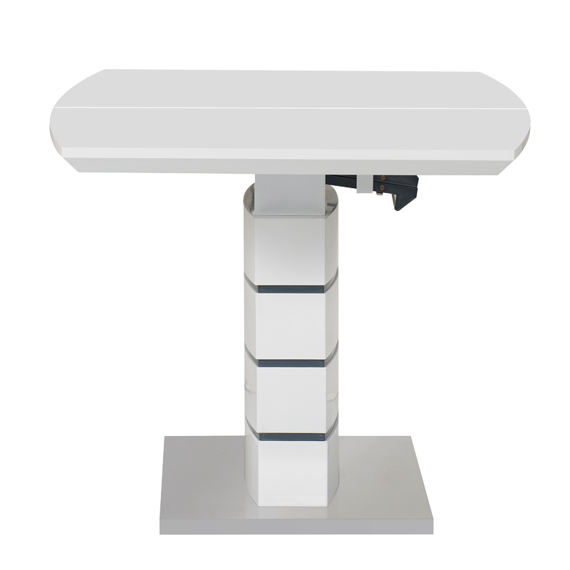 029-000264-5 Τραπέζι επεκτεινόμενο Darsile Inart λευκό με γκρι-ανθρακί mdf 140-180x90x76εκ - Image 6